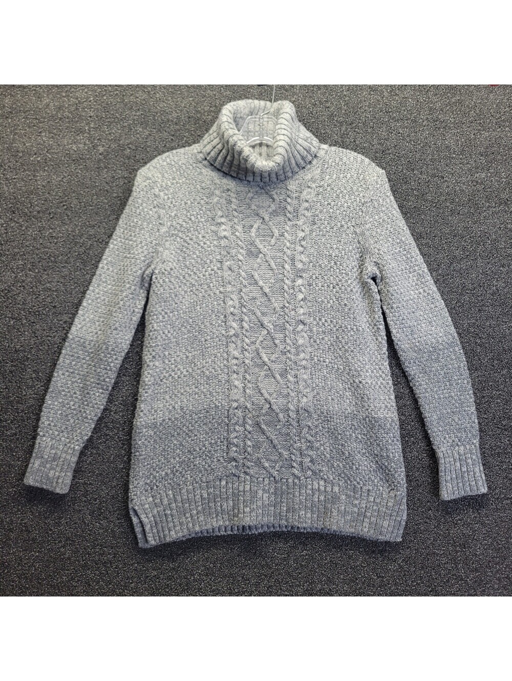 Banana Republic Cozy Chunky Knit Gray Turtle Neck Women's Petite Sz XS